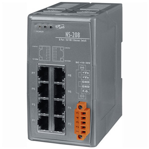 8 Port Industrial DIN-Rail Ethernet Switch
 | NS-208-Ethernet-Switch