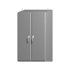 NEMA 4X Washdown Enclosure, Slope Top Electrical Panel, Stainless Steel Chemical Resistant Sloping Top Electrical Enclosure by Saginaw Control | SCE-2DST Series Stainless Steel Enclosures
