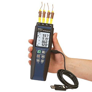 4-Channel Handheld Data Logger Thermometer | HH374