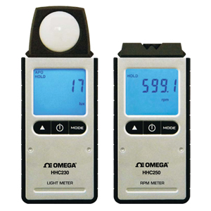 조도계와 RPM 미터기 Rugged Handheld Environmental Meters for Temperature, Pressure, Air Flow, Light and non-Contact RPM Measurement | HHC230-HHC250-시리즈