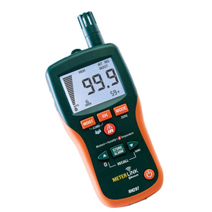 ピンレス水分／相対湿度計、赤外線放射温度計付き | RH297 | RH297