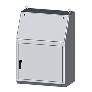 NEMA Type 12 Single Door Operator Workstations - Electrical Cabinets for Industrial Operator Interface to Mount Push Buttons and HMI's, by Saginaw Control | SCE-14 Series Expandable Operator Workstations