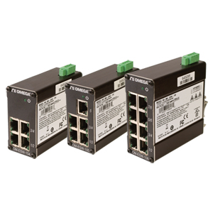 Unmanaged Industrial Ethernet Switches | OM-ESW-104, OM-ESW-105 and OM-ESW-108