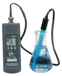 Medidor Portátil de Temperatura e pH/mV com Comunicações RS232 e Software | PHH-37