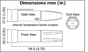 OM-EL-USB-1 Dimensions Drawing
