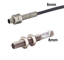 Inductive proximity Sensor with sensing range from 0.8 to 3mm with LED indicator | E57 Small Diameter Series Inductive Proximity Sensors