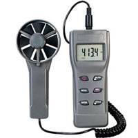 Anémomètre/Hygromètre/ Thermomètre avec calcul de Débit d'Air/ Point de Rosée/ Bulbe Humide | HHF11A
