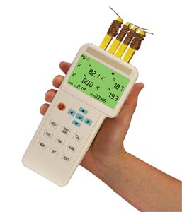 Thermomètre et enregistreur de données numérique à 4 entrées avec interface USB | Série HH1384