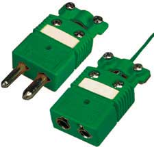Rundt stikben i standardstørrelse med indbygget kabelklemme til termokoblerstik | OSTW-CC Series
