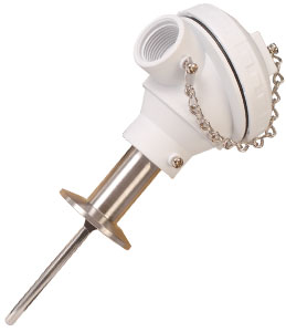 3-A Approved Direct Immersion Sanitary RTD Sensors Pt100 with Connection Heads for use in Food, Dairy, Beverage and BioPharmaceutical Processes | PRS-NB9W Sanitary RTD Sensors
