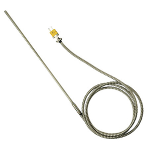 Heavy Duty Transition Joint Thermocouple Probes with Armor Cable or Stainless Steel Overbraid | TJ36 and TJ48 Series with BX or SB