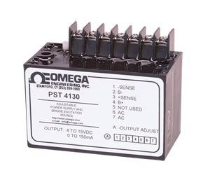 Regulated Power Supply for Transducers and Bridges, Adjustable 4 to 15 Vdc Output | PST-4130