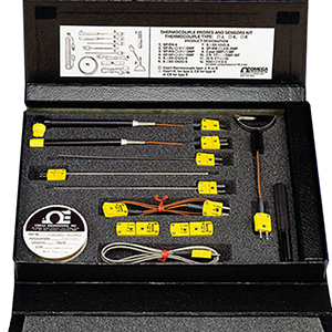 Probe and Sensor Kit with Heavy Duty Thermocouples and Miniature Connectors Models TK-1-(*) and TK-2-(*) | TK-1 and TK-2 Kit